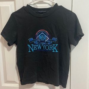 Brandy Melville embroidered New York top